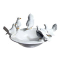 Bird Bath Round 20'' With 5 Doves