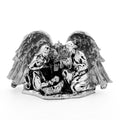 Italian Silver Holy Family with Angel Wings